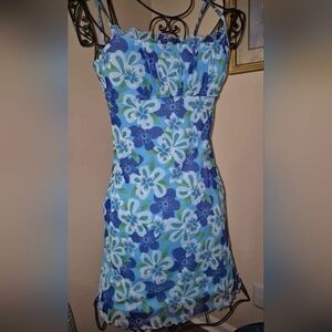 Floral Blue and Green Dress GIORGIO FIORLINI